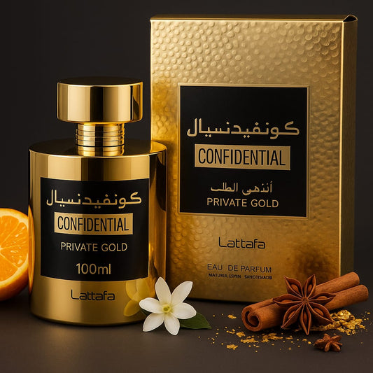 Luxury Oriental Perfume Private Gold by Lattafa – Eau de Parfum 100ml